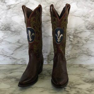 NWOT LANE Fleur de Lis Western Boots size 5.5 NEW!